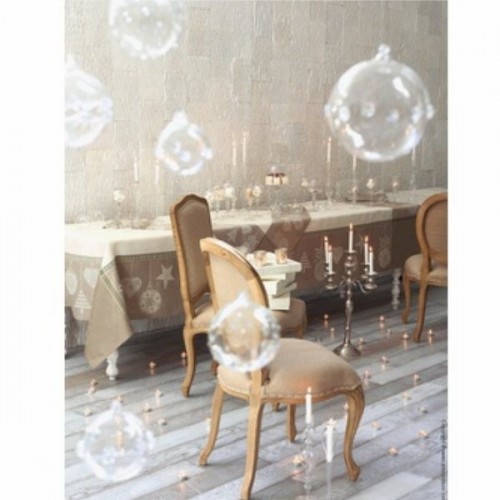 Nappe Joyeuses fêtes perce-neige 175x175