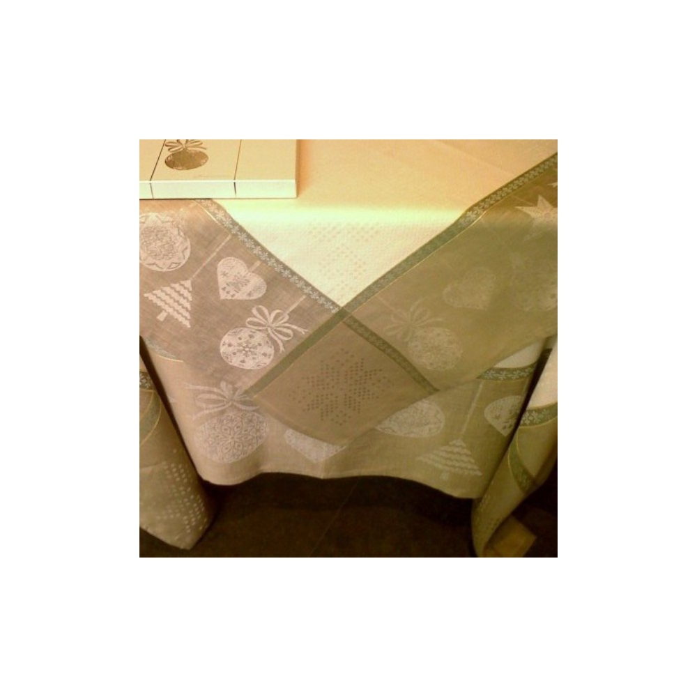 Nappe Joyeuses fêtes perce-neige 175x175