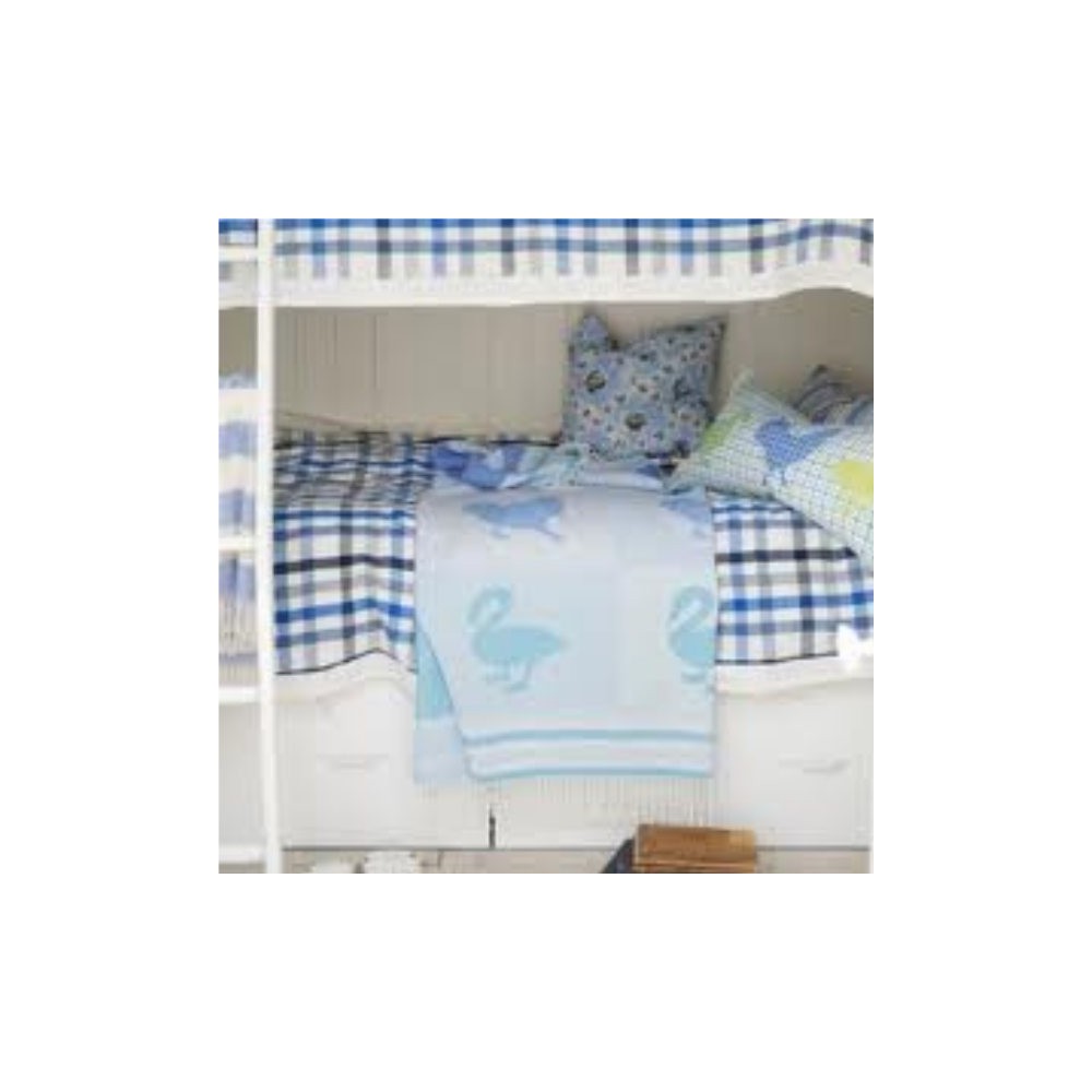 Couverture enfant  Rosecomb col.cobalt, dim.130x180cm, Designers Guild