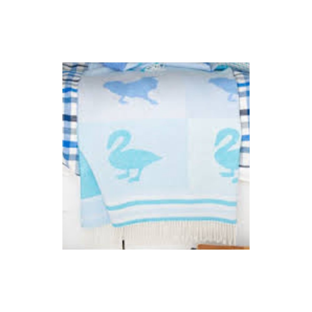 Couverture enfant  Rosecomb col.cobalt, dim.130x180cm, Designers Guild