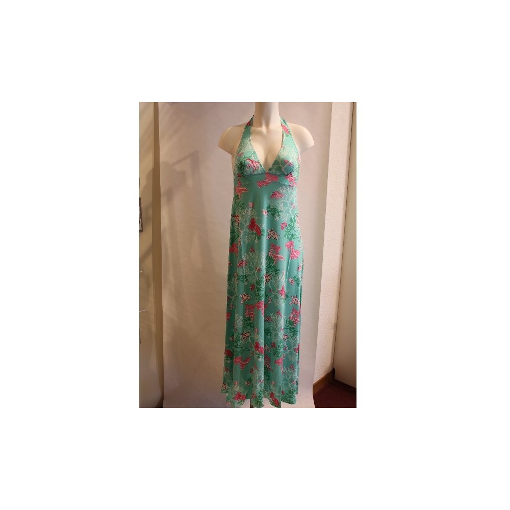 Robe Molly Ocean longue col.vert d'eau T4