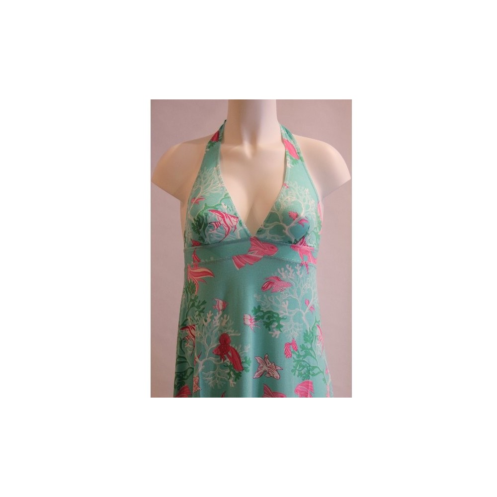 Robe Molly Ocean longue col.vert d'eau T4
