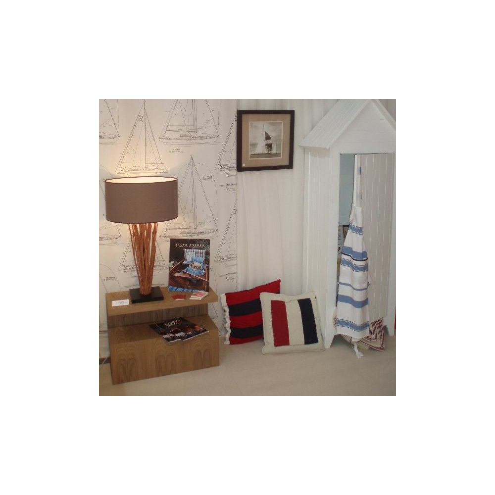 Bout de canapé S. Branco sobre Branco 30 x 70 h.50. Chêne naturel