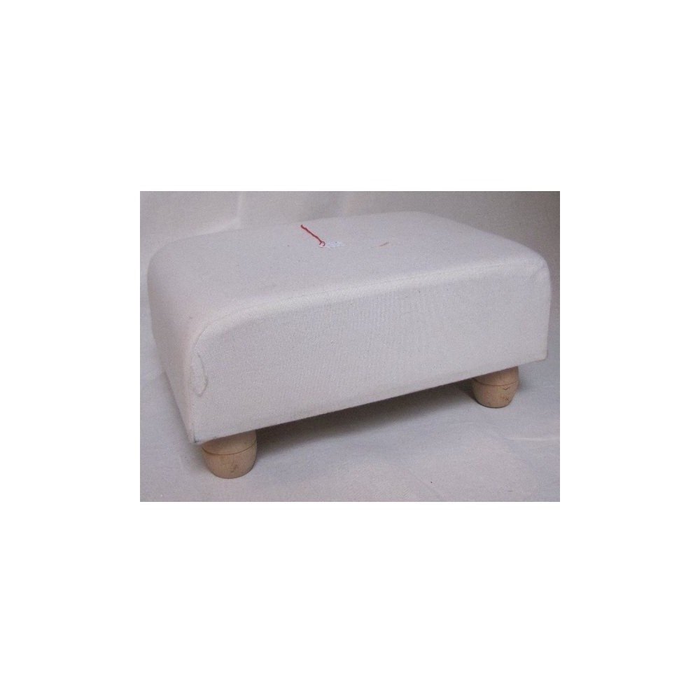 Repose pieds Houlès. Pieds Boule. 30 x 40 H 20. En blanc