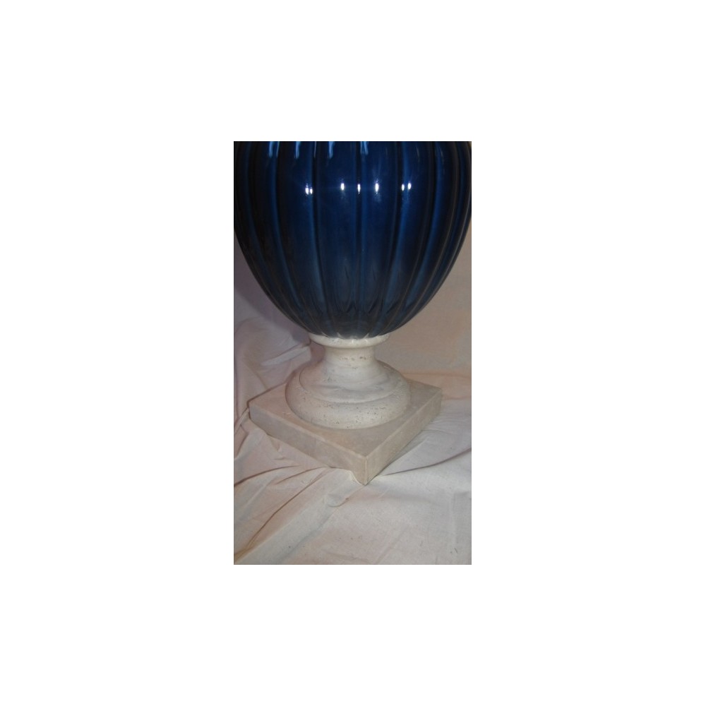 Lampe Matteuzzi bleu  Haut. 85 cm Diam.55 cm  