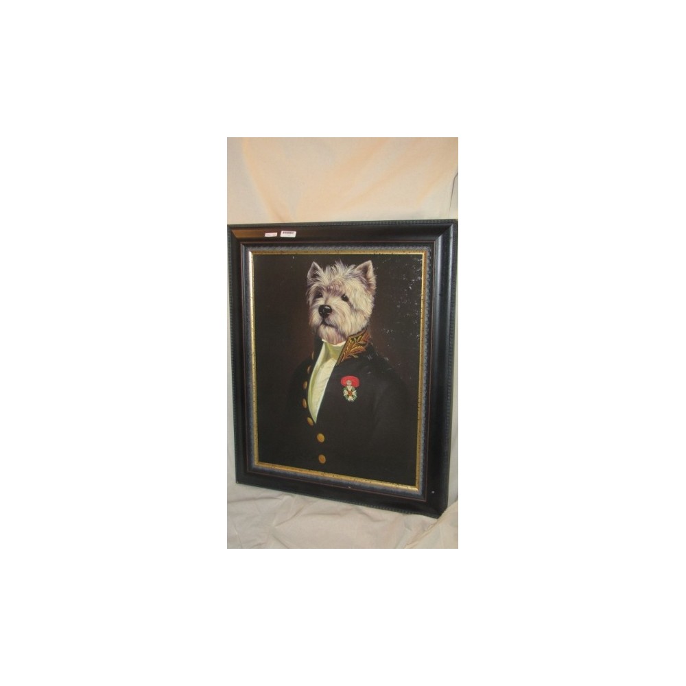 Tableau Chien  General. Haut. 90 cm Larg. 70 cm 