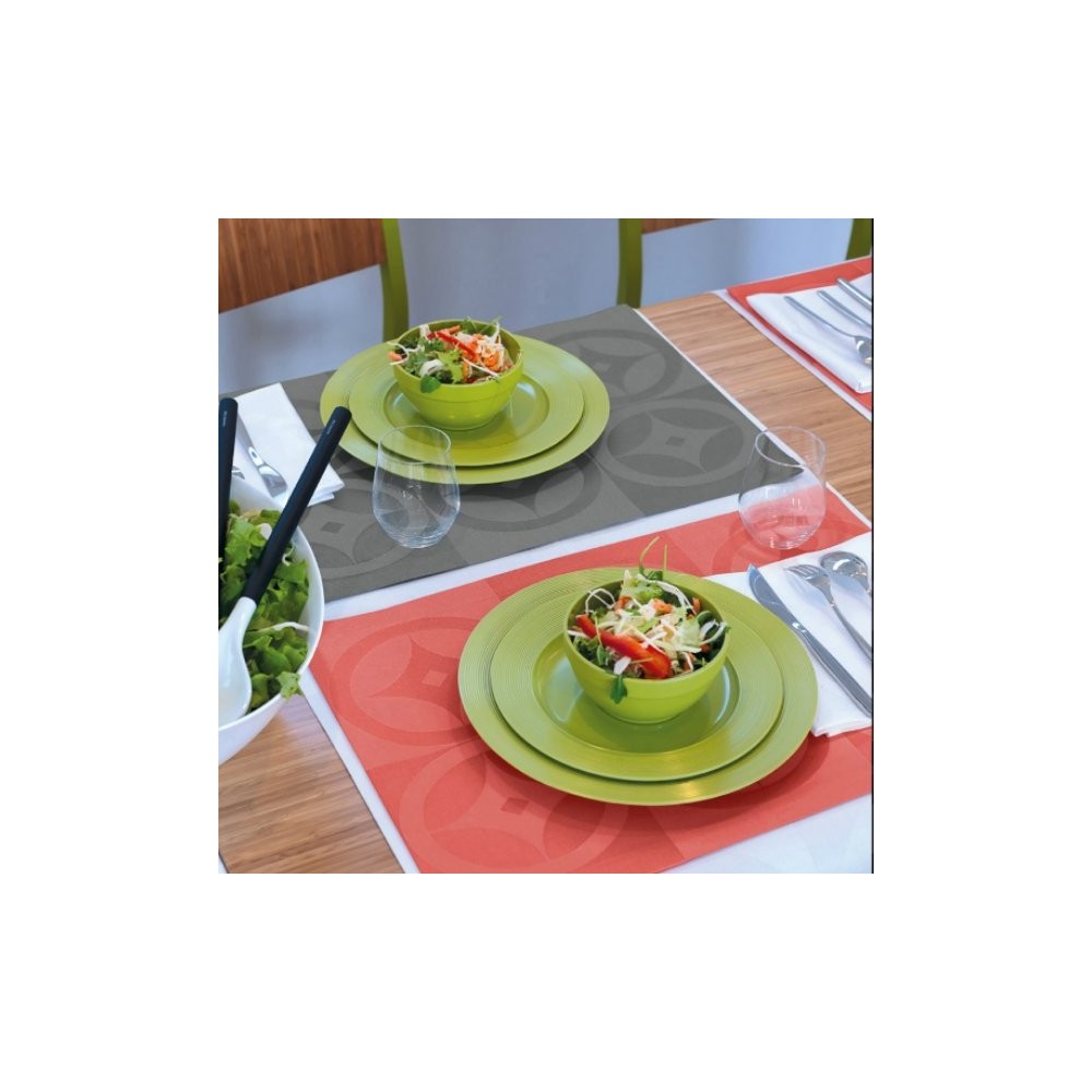 Set de table "Double Jeu" corail
