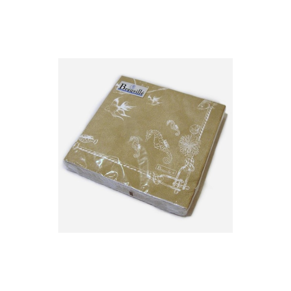 Serviettes en papier "Odyssée" sable