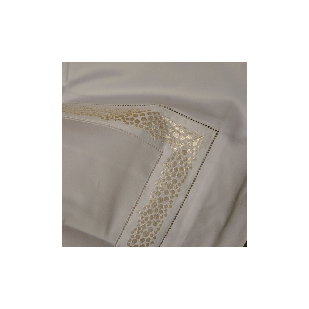 taie d'oreiller MASTRO RAPHAE-FRAMMENTI 65 x65 cm col 12 blanc