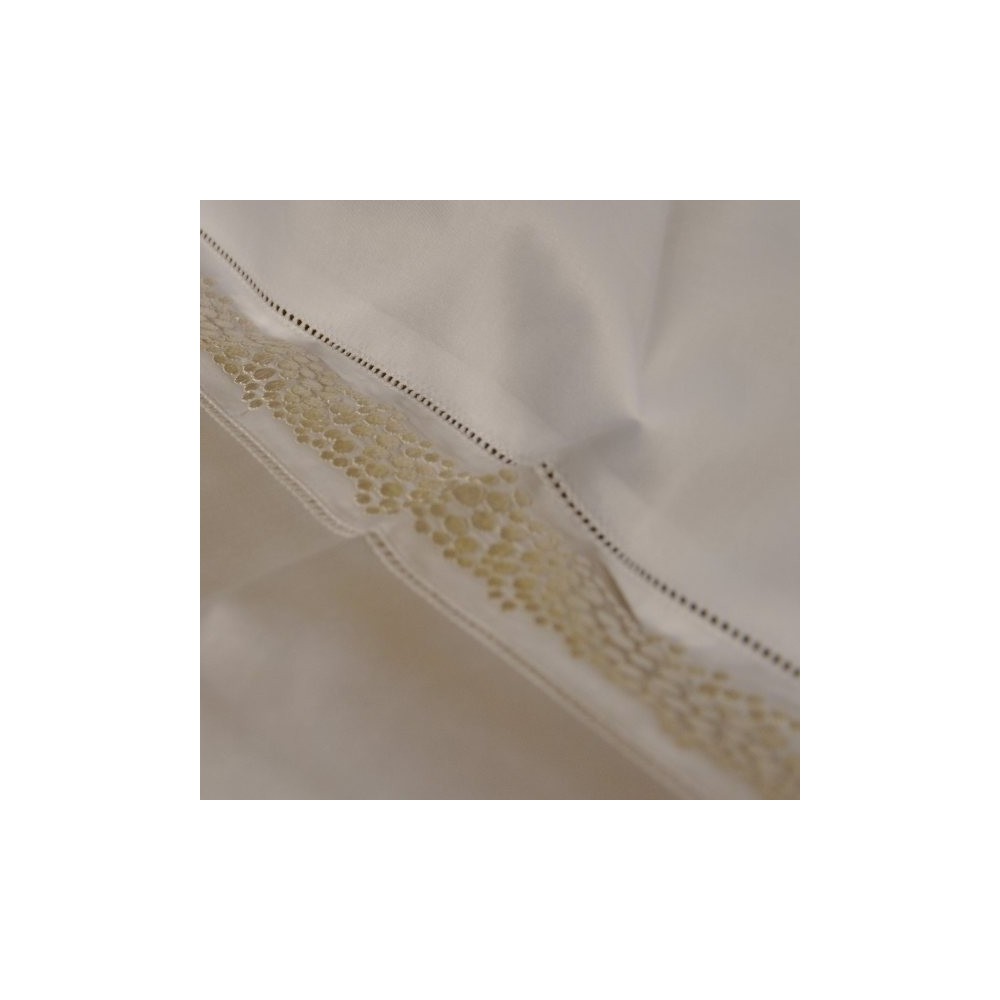 taie d'oreiller MASTRO RAPHAE-FRAMMENTI 65 x65 cm col 12 blanc