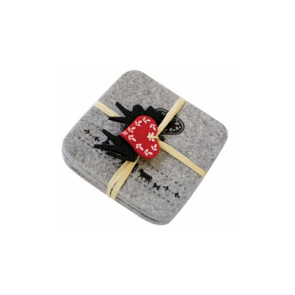 Dessous de verre Alpes col.gris, dim.10x10cm, Steinlin