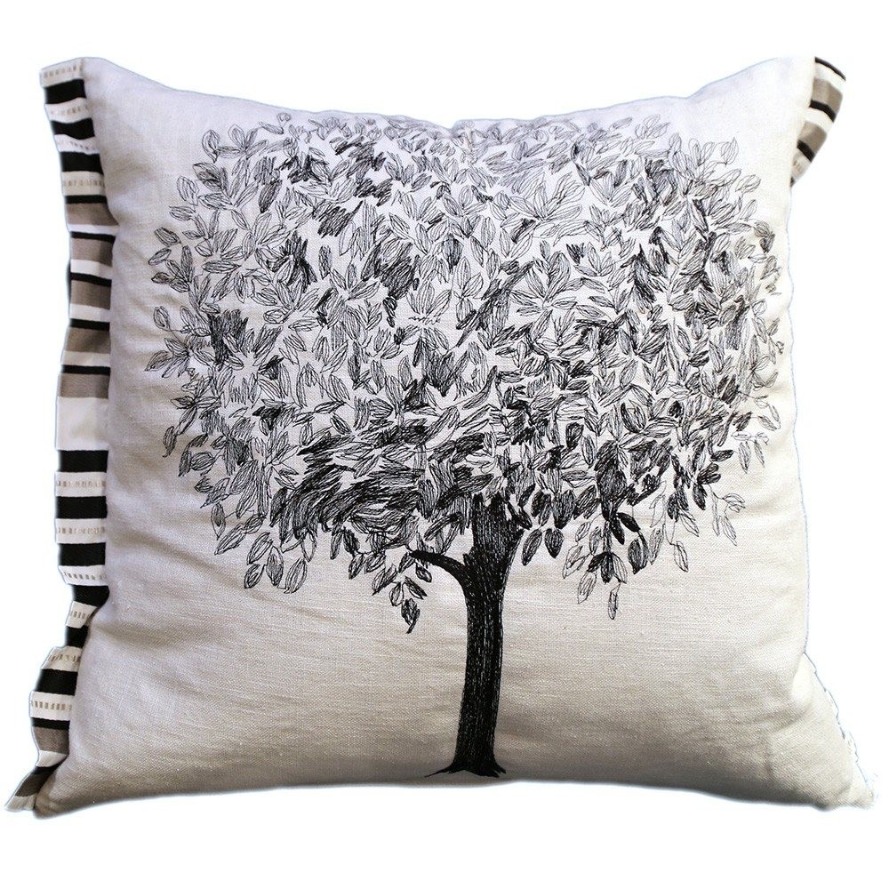 Coussin LINNAEUS col.noir, dim.50x50cm, Designers Guild 