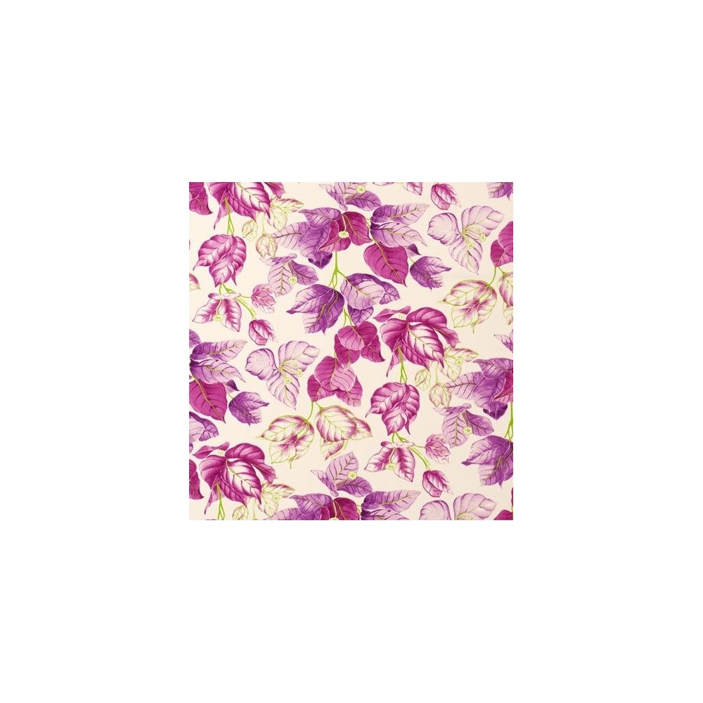 Bikini Manuel Canovas, Alaia Mykonos blanc avec feuilles rose-mauve, T3 (38) 