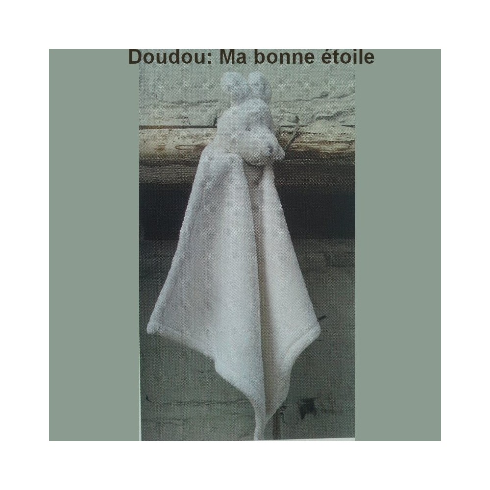 Doudou polaire Ma Bonne Etoile col.milk, dim.25x25cm, S.Thiriez