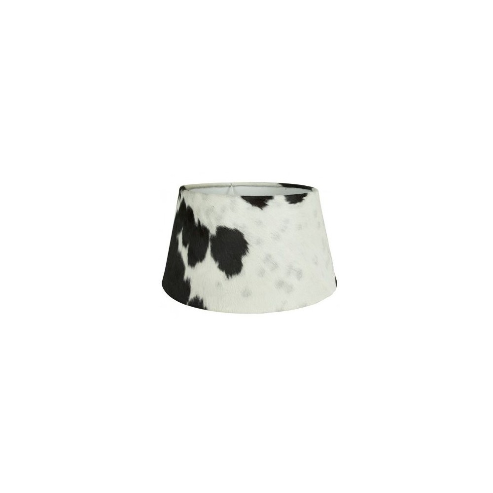 lampe corne noire Mars & More avec abat-jour vache noir-blanc