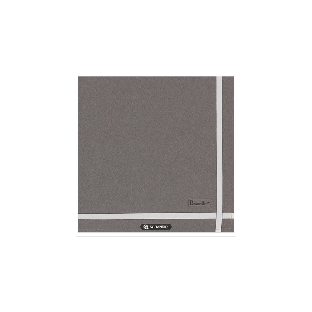 serviette BEAUVILLE - 52 x 52 cm taupe, ligne blanc cassé 11540-1