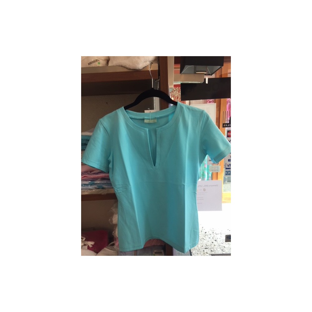 Tee-shirt Aspen Uni col.turquoise, T3 (38)  Manuel Canovas