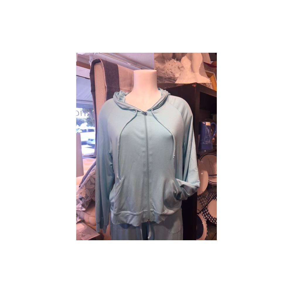 Gilet Albane uni col.turquoise MANUEL CANOVAS