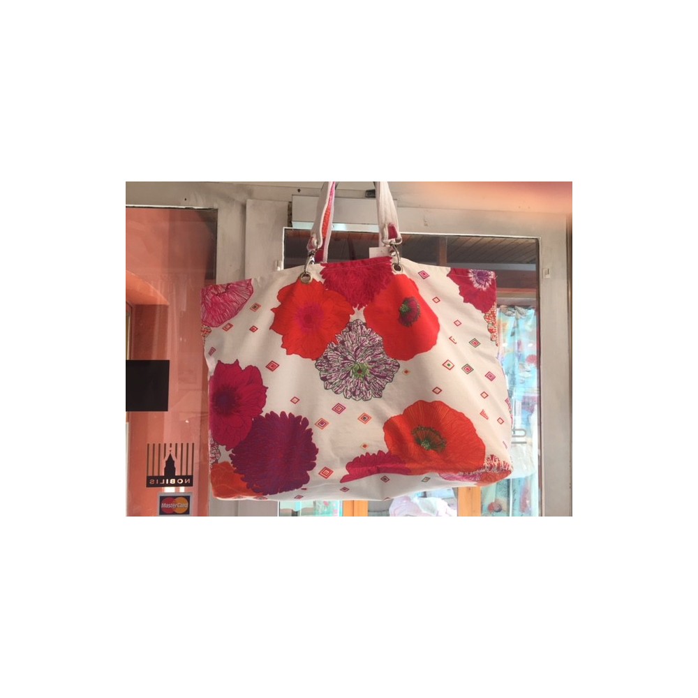 Sac de plage OLIVIA  bouquet, dim.45x32cm, Manuel Canovas