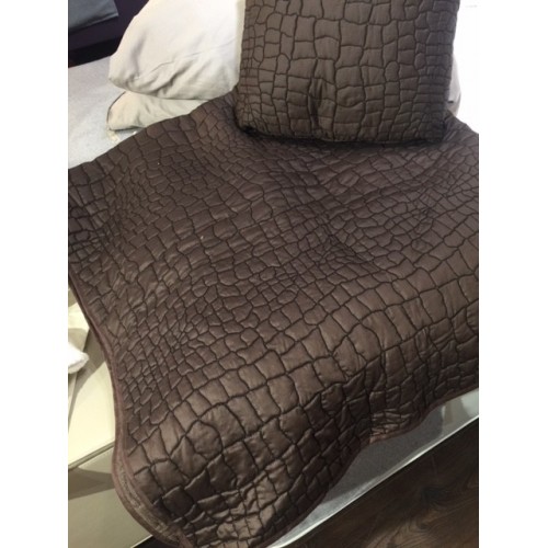 Couvre-lit LAGOON col.brun, dim.160x270cm, Mastro Raphael