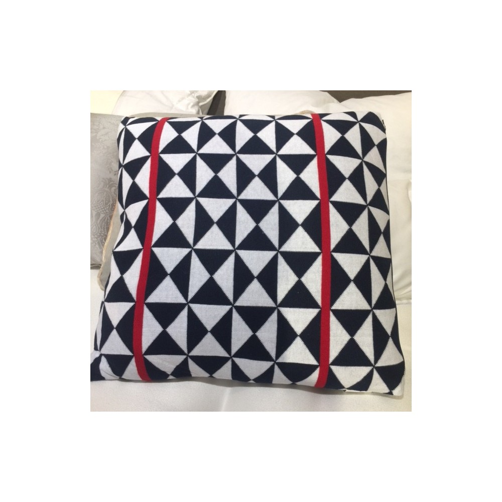cushion HORCIERES with ibex grey-beige, 45 x 45 cm Indigo Diffusion