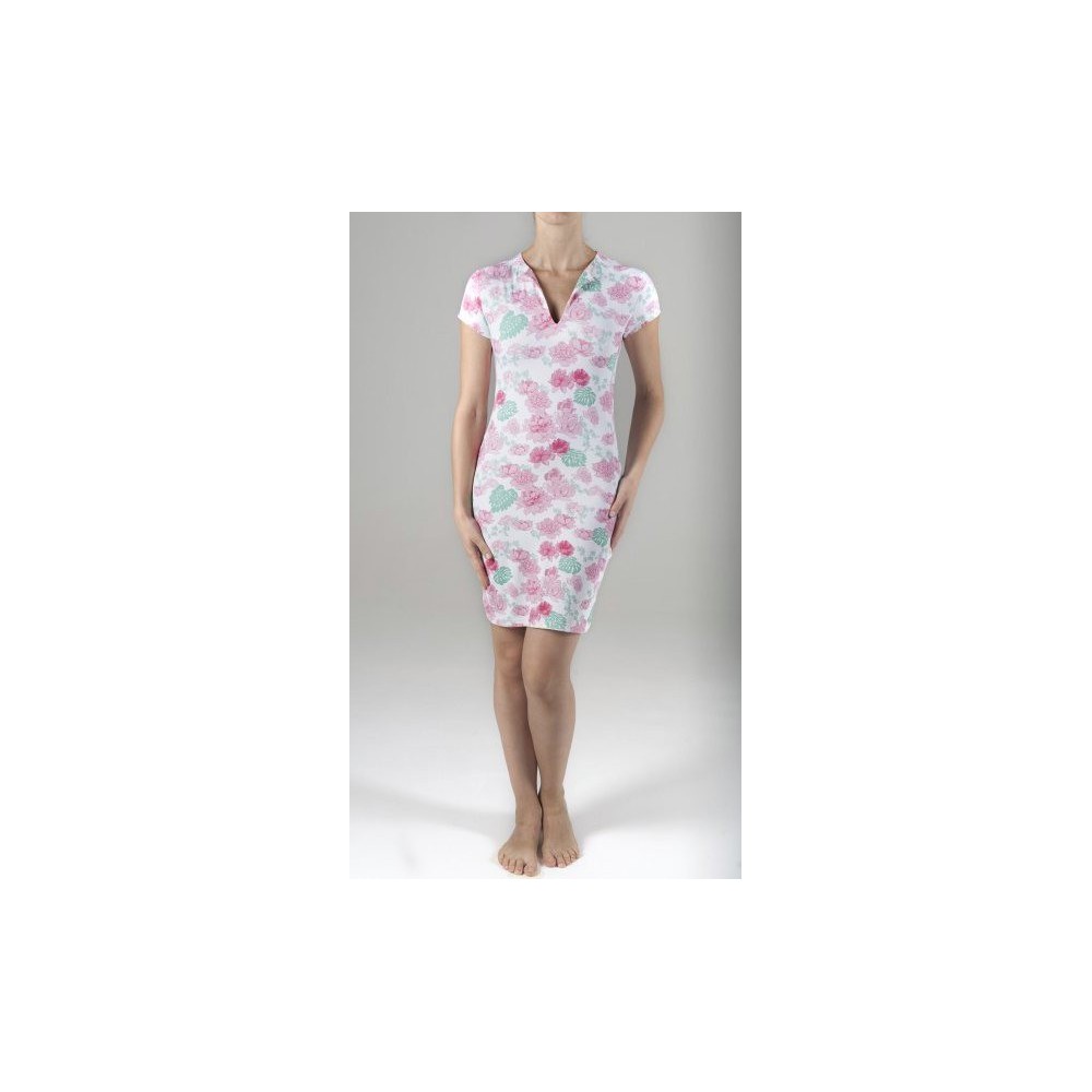 Dress APPOLINE rainbow turquoise-white, Manuel Canovas