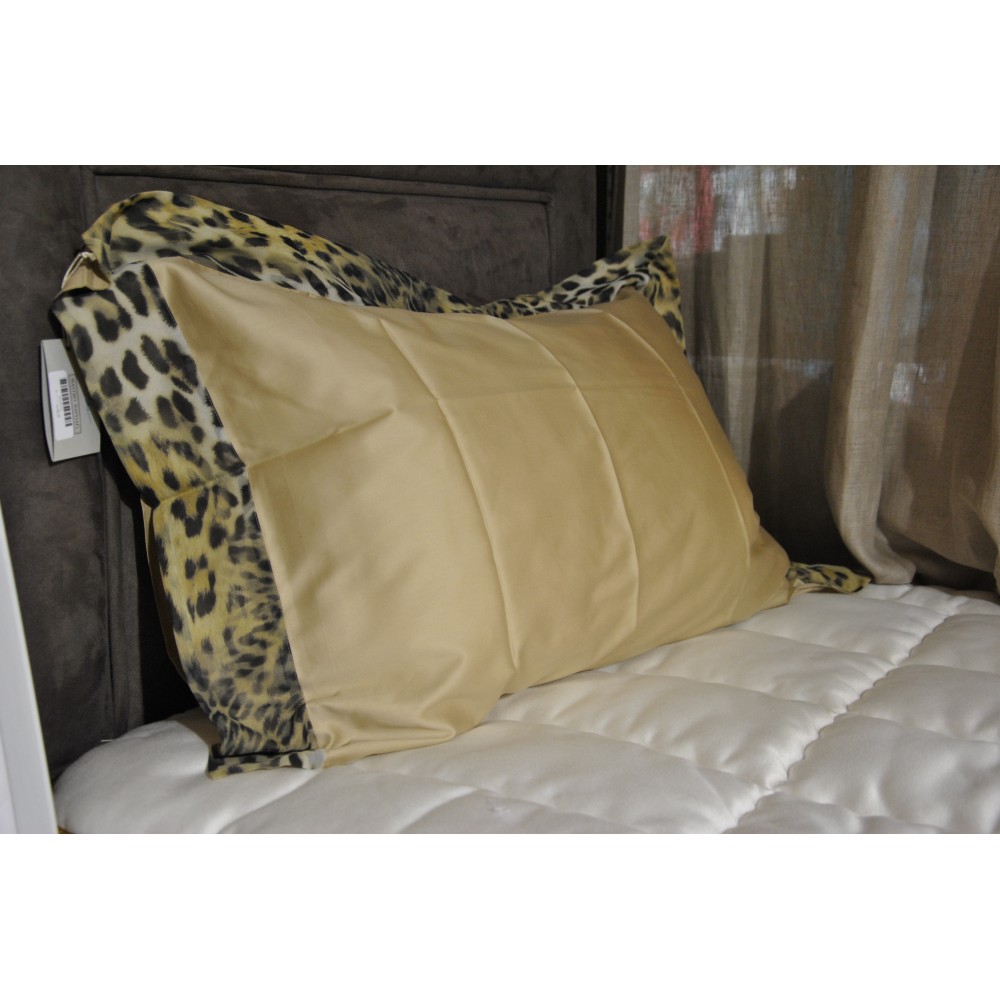 Housse de couette dim.160x210cm et 1 taie d'oreiller dim.65x65cm SAVAGE LEOPARD, Mastro Raphael