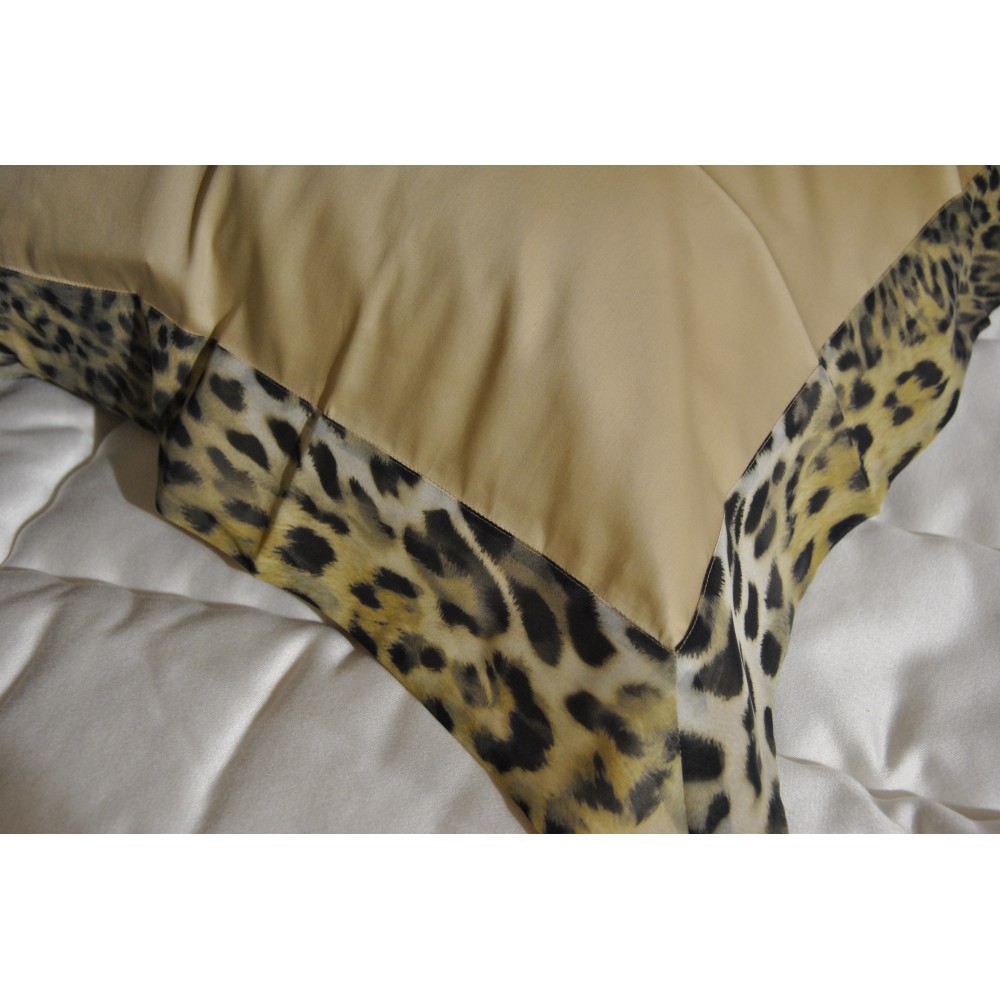 Housse de couette dim.160x210cm et 1 taie d'oreiller dim.65x65cm SAVAGE LEOPARD, Mastro Raphael