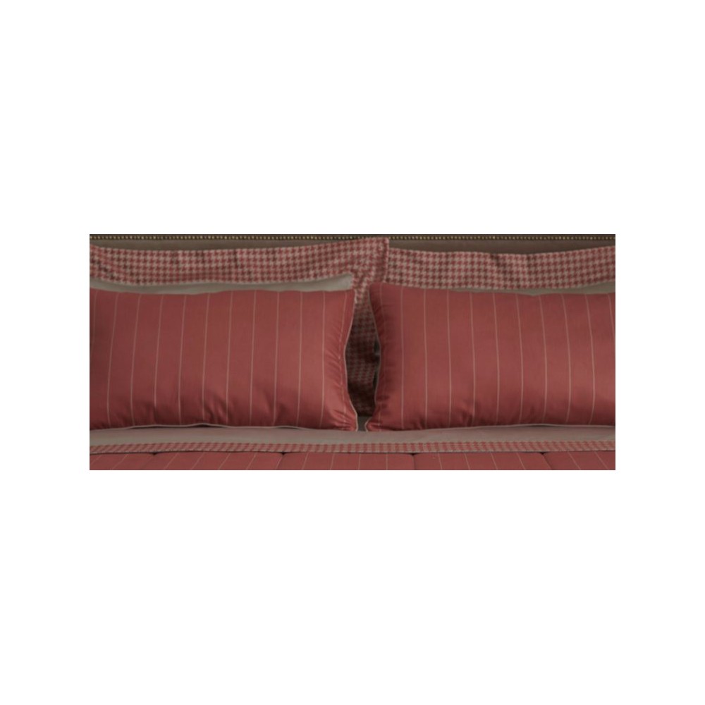 taie d'oreiller MASTRO RAPHAEL-PENNYLANE 65 x 65 cm col 5 rouge rayé
