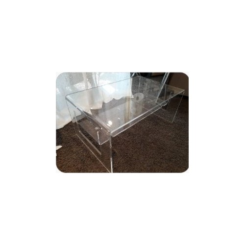 Table de salon en plexi, dim. 83x50cm haut. 36 cm, Vesta