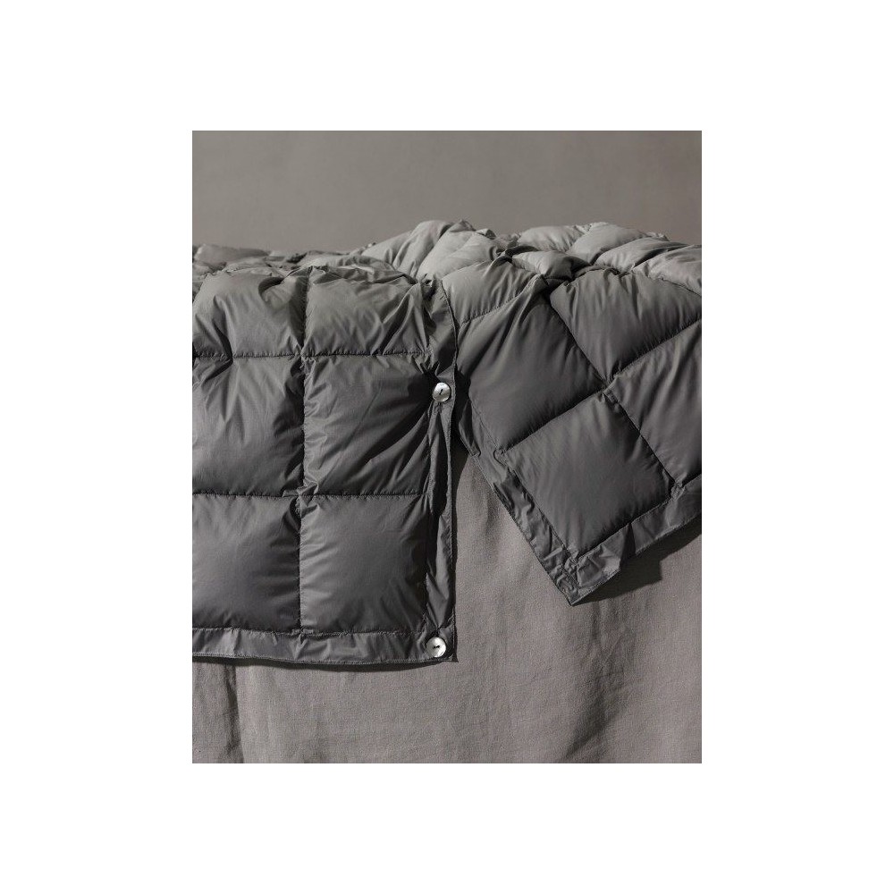 Duvet SOCIETY  BOW - housse 100% nylon - intérieur 100% duvet d'oie, 140 x 250 cm col 5 anthracite