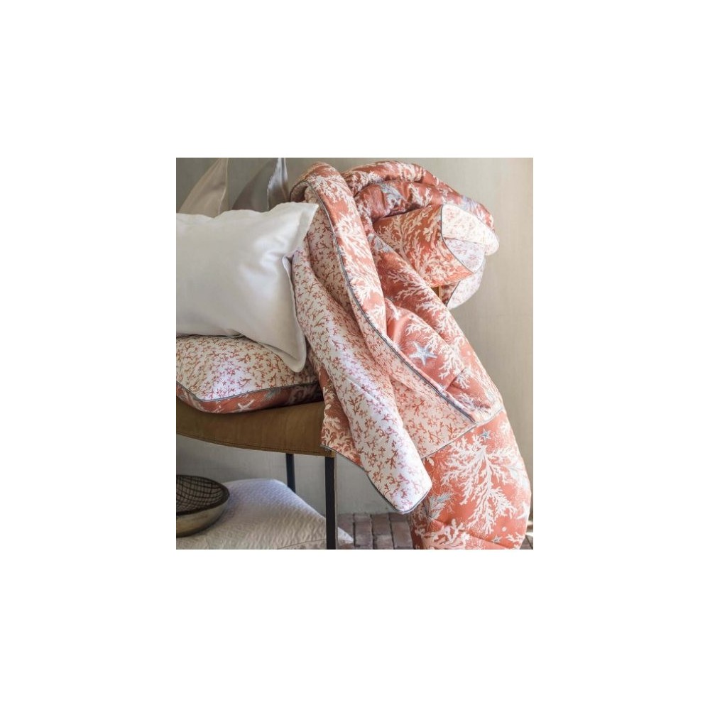 TAIE d'oreiller Archipel corail 60 x 60 cm, Alexandre Turpault