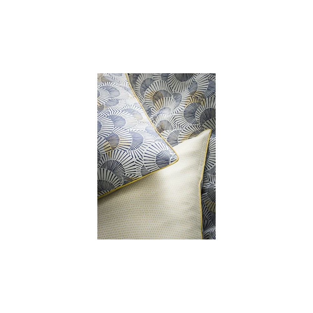 TAIE d'oreiller Tama Song bleu-blanc jaune, dim.50 x 75 cm, Essix