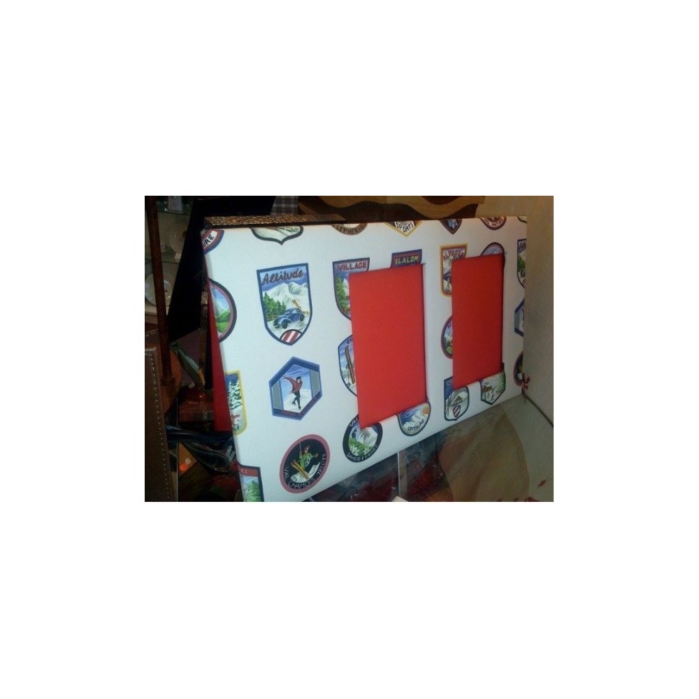 cadre 2 photos PIERRE FREY - EDELWEISS 23 X 40 cm 