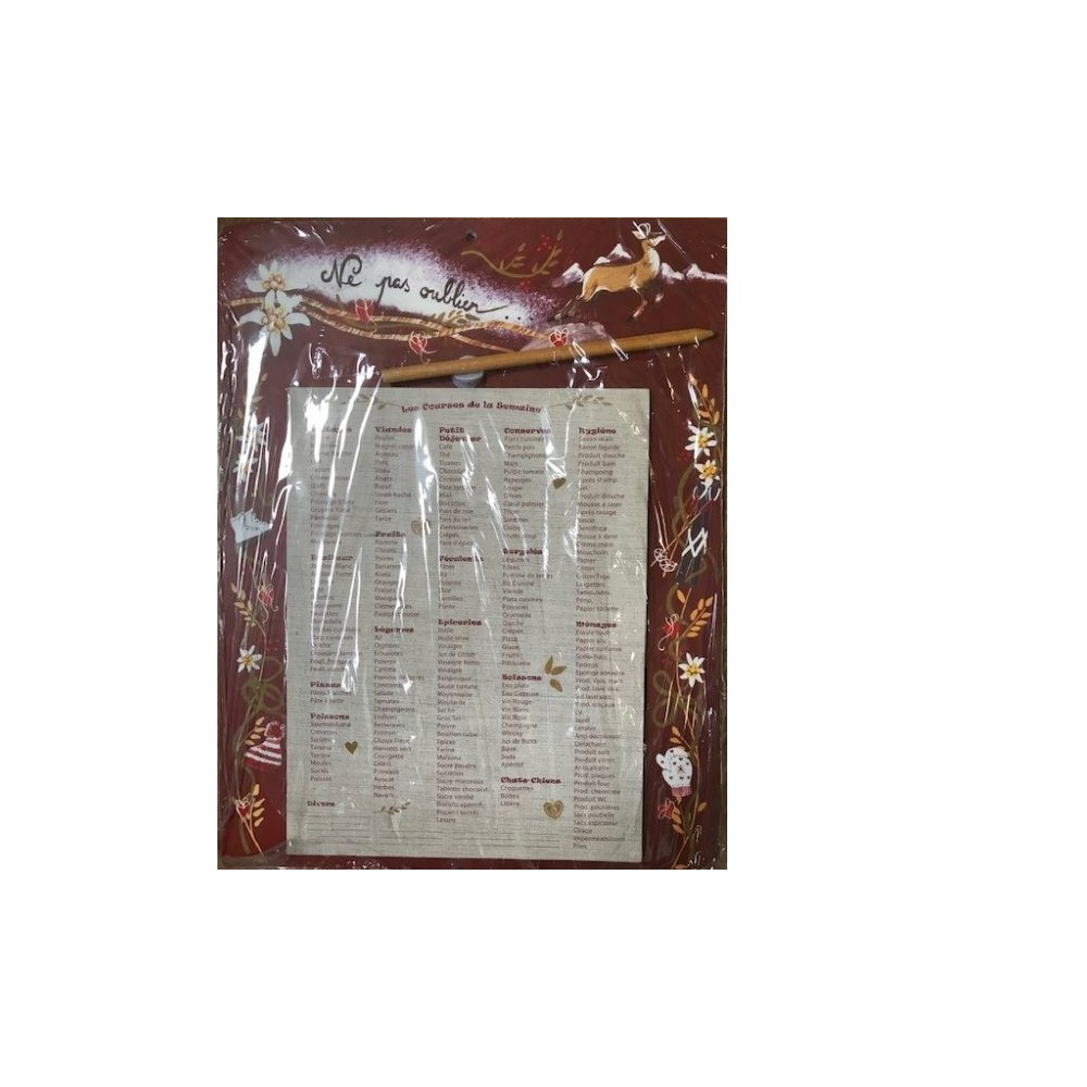 LISTE des courses LEONIES 27 X 35 cm