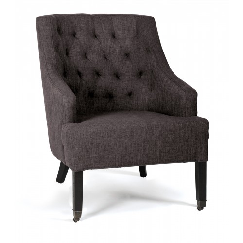 Amelia Armchair - Archie Night Sky - Darkened Oak Legs