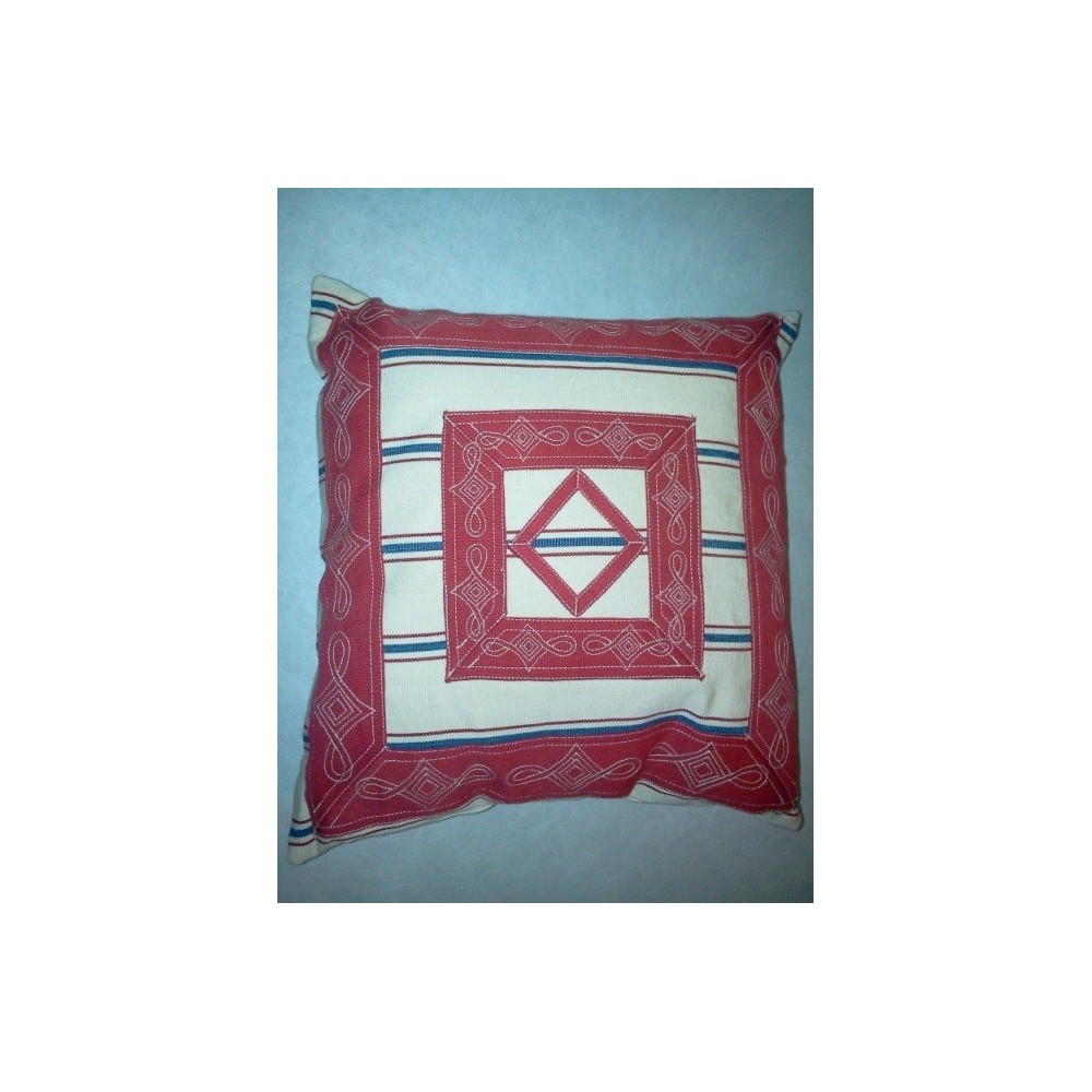 Coussin Grammont ligne bleue 40x40