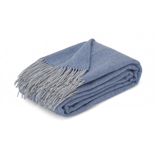 Westmeath Herringbone Throw - Denim