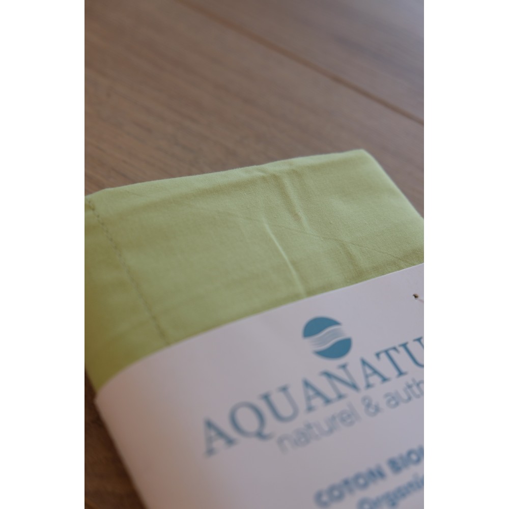 Taie d'oreiller Aquanatura coton biologique 50x70 VERT TILLEUIL
