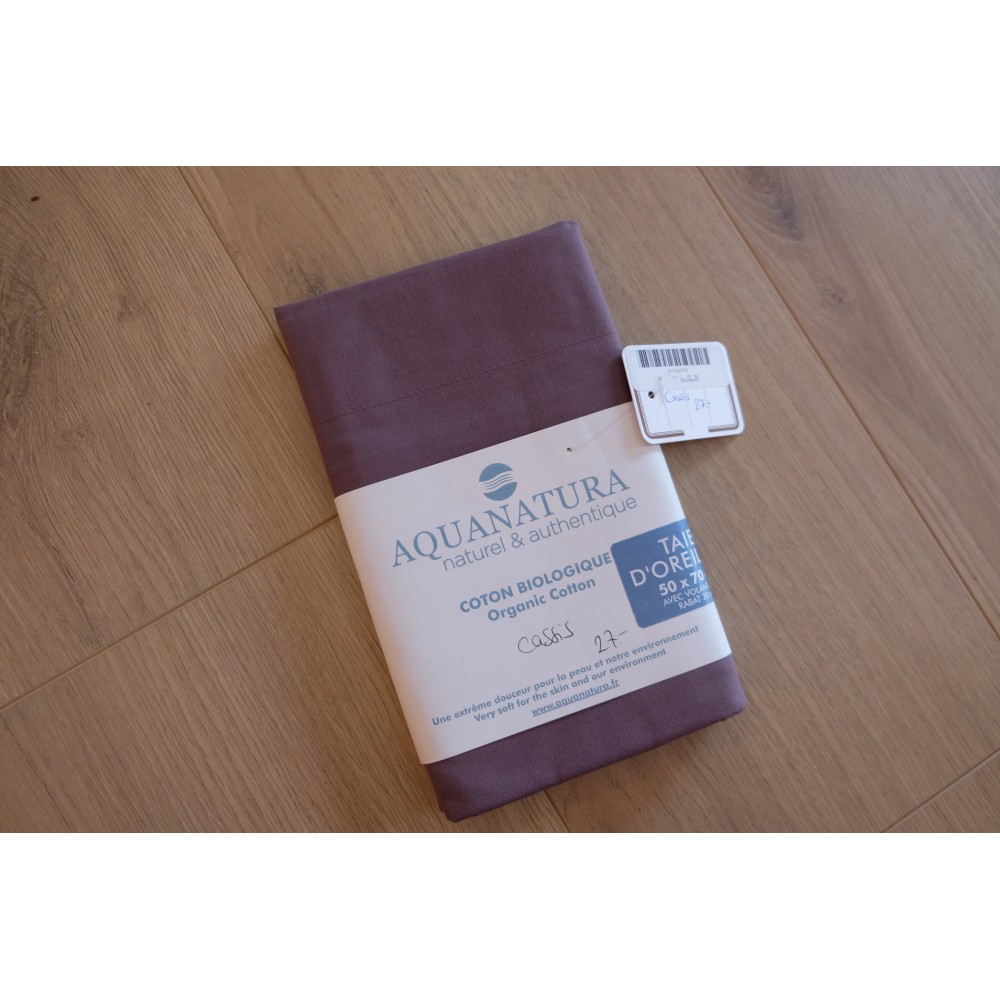 Taie d'oreiller Aquanatura coton biologique 50x70 CASSSIS