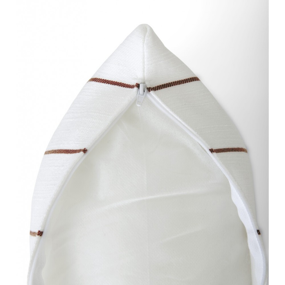 Evie Pin stripe outdoor cushion 45x45 Burnt Sienna