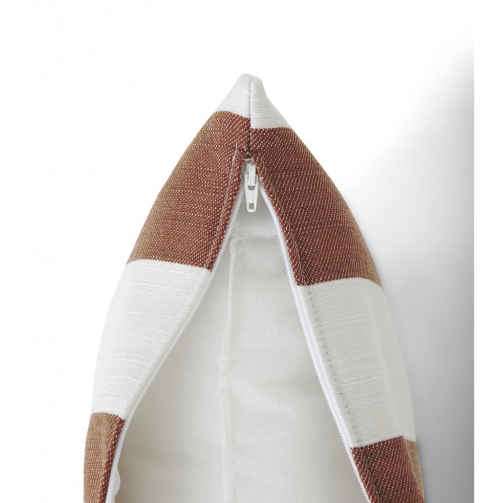 Evie stripe outdoor cushion 45x45 Burnt Sienna