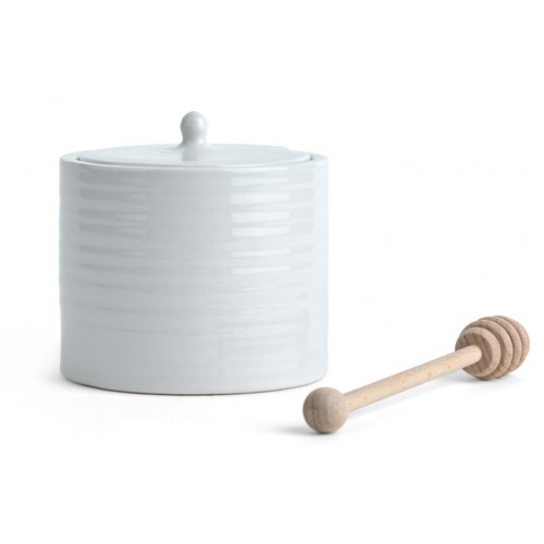 Lewes Pot with Wooden drizzler - Grey