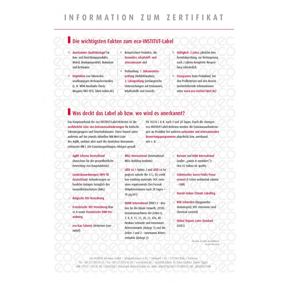 Informations en allemand