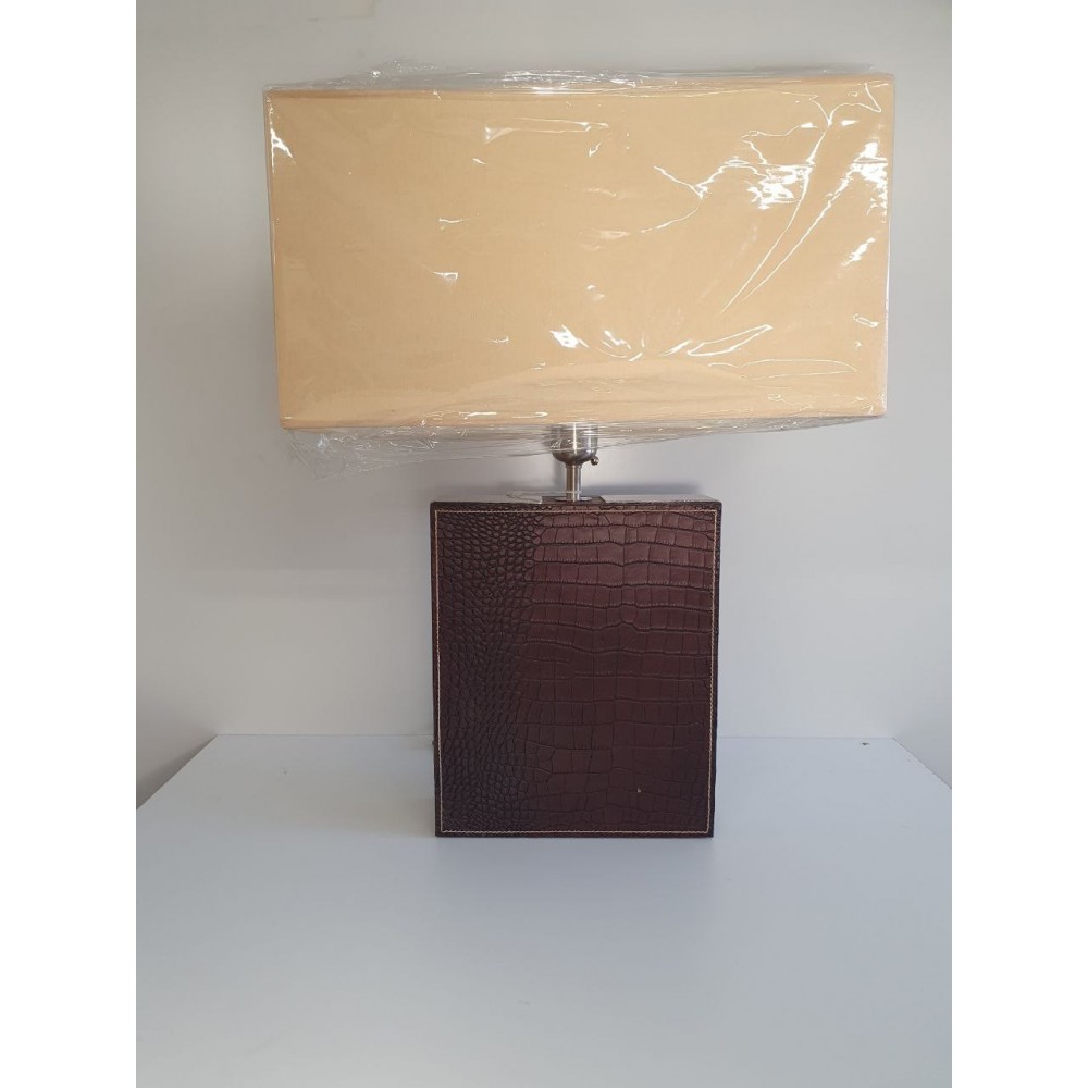 LAMPE Le Dauphin cuir brun