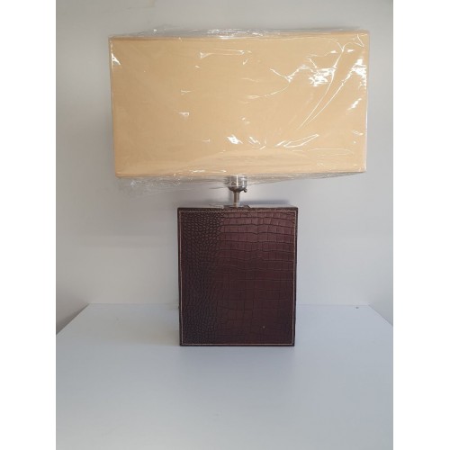 LAMPE Le Dauphin cuir brun