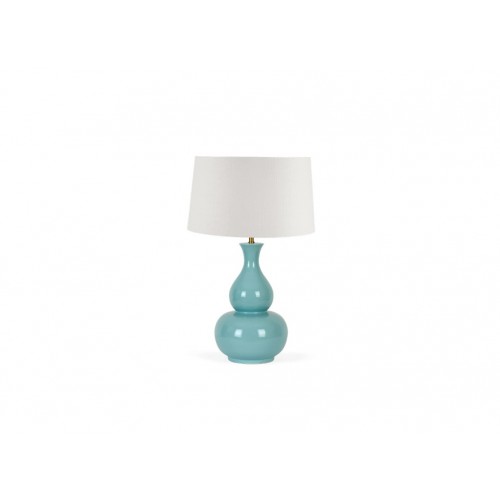 Dalston Lamp in Aqua Blue with Lucile 19'' Shade in WW