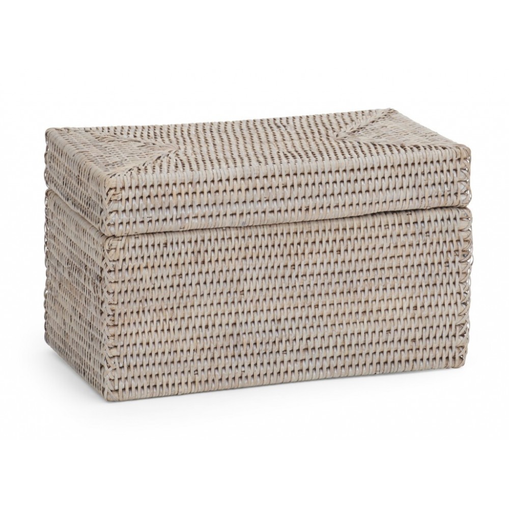 Ashcroft Rectangular Lidded Box 17x30cm - Silver Reed