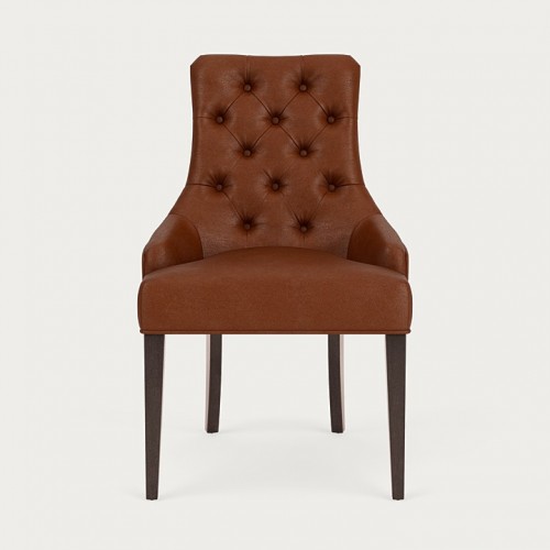 Henley Dining Chair st James Saddle Black Oak Legs