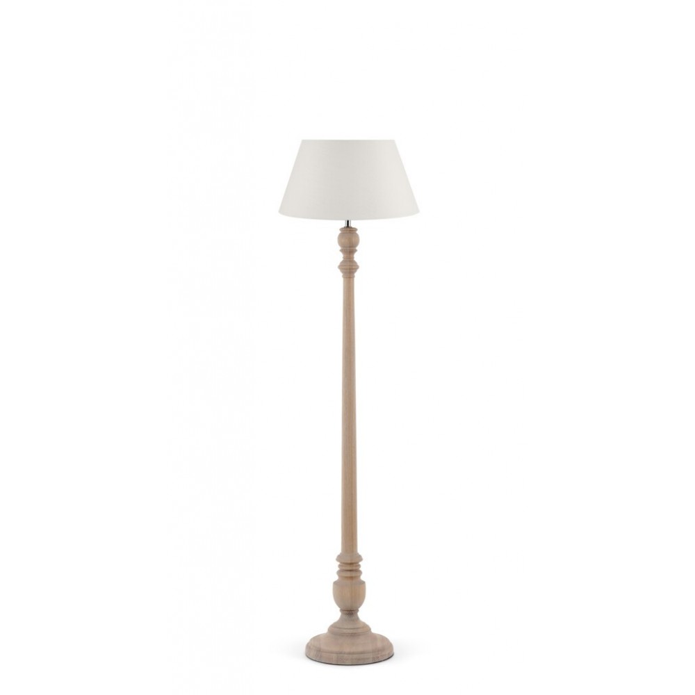 Highgate Floor Lamp, Seasoned Oak & Henry 15'' Shade in WW